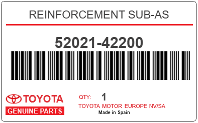 TOYOTA - 52021-42200 REINFORCEMENT SUB-AS