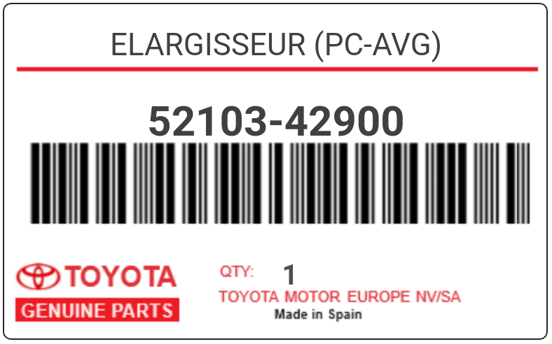 TOYOTA - 52103-42900 ELARGISSEUR (pc-avg)