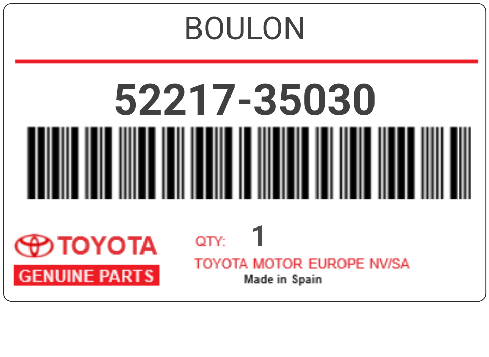 TOYOTA - 52217-35030 BOULON