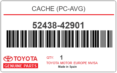 TOYOTA - 52438-42901 CACHE (pc-avg)