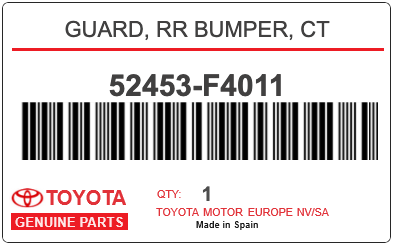 TOYOTA - 52453-F4011 PARE-CHOCS (ar-inf)