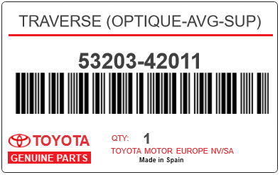 TOYOTA - 53203-42011 TRAVERSE (optique-avg-sup)