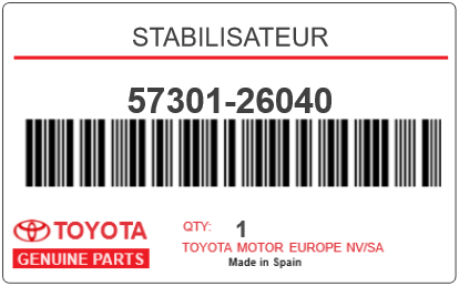 TOYOTA - 57301-26040 STABILISATEUR