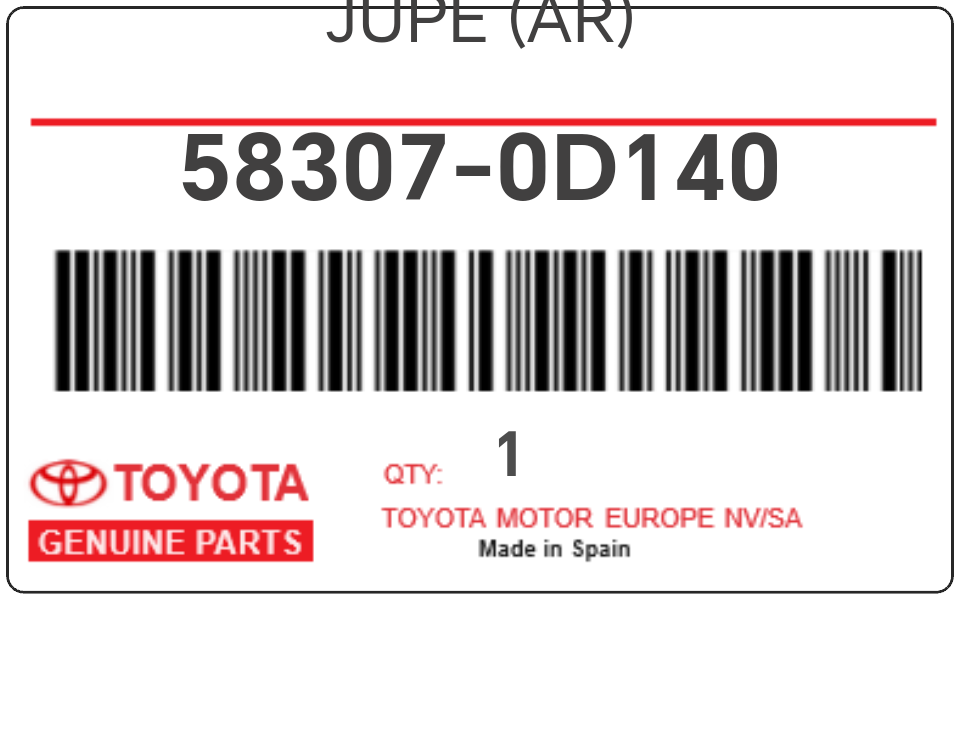 TOYOTA - 58307-0D140 JUPE (ar)