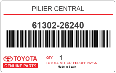 TOYOTA - 61302-26240 PILIER CENTRAL
