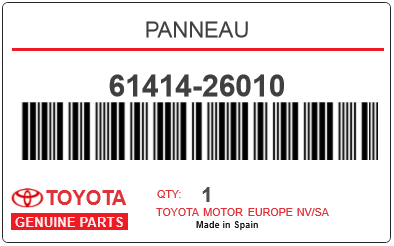 TOYOTA - 61414-26010 PANNEAU