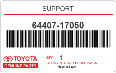 TOYOTA - 64407-17050 SUPPORT