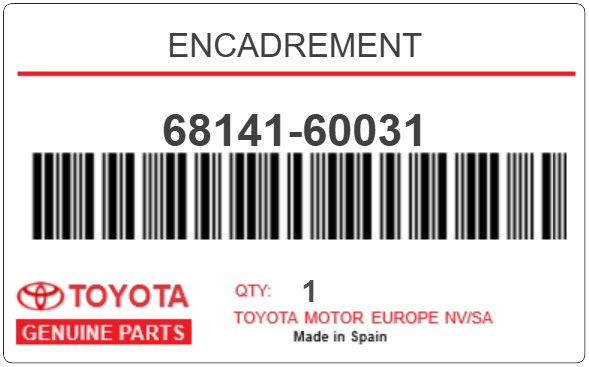 TOYOTA - 68141-60031 ENCADREMENT