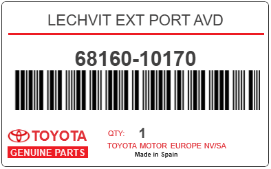 TOYOTA - 68160-10170 LECHVIT EXT PORT AVD