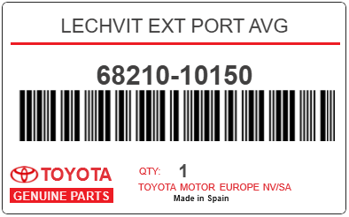 TOYOTA - 68210-10150 LECHVIT EXT PORT AVG