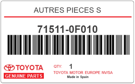 TOYOTA - 71511-0F010 Autres Pieces s