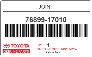 TOYOTA - 76899-17010 JOINT