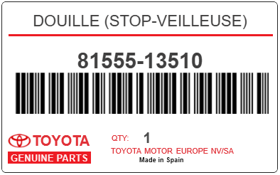 TOYOTA - 81555-13510 DOUILLE (stop-veilleuse)