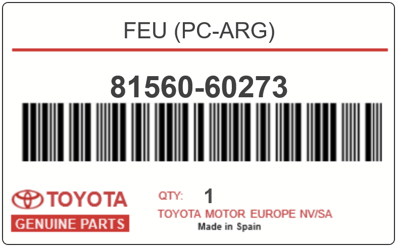 TOYOTA - 81560-60273 FEU (pc-arg)