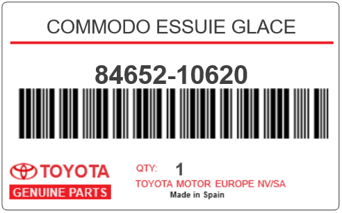 TOYOTA - 84652-10620 COMMODO ESSUIE GLACE