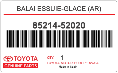 TOYOTA - 85214-52020 BALAI ESSUIE-GLACE (ar)