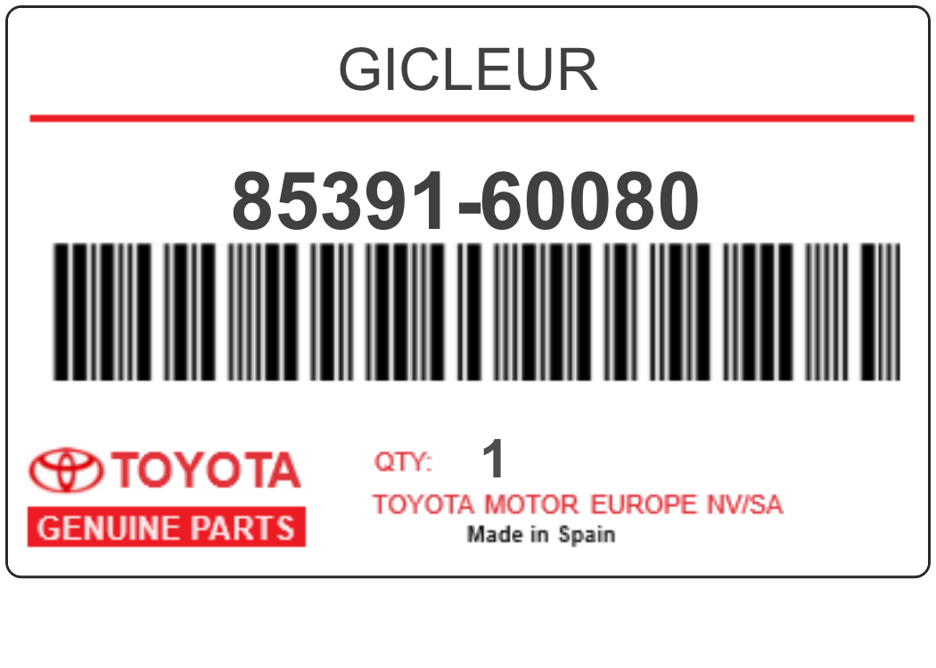 TOYOTA - 85391-60080 GICLEUR