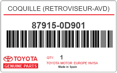 TOYOTA - 87915-0D901 COQUILLE (retroviseur-avd)