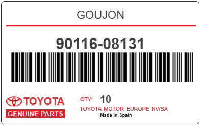 TOYOTA - 90116-08131 GOUJON