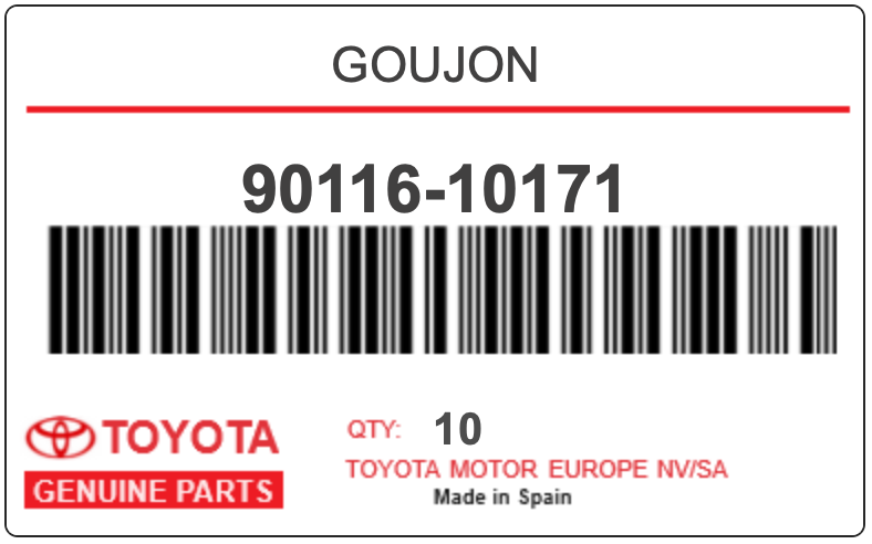 TOYOTA - 90116-10171 GOUJON