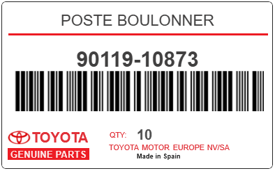 TOYOTA - 90119-10873 POSTE BOULONNER