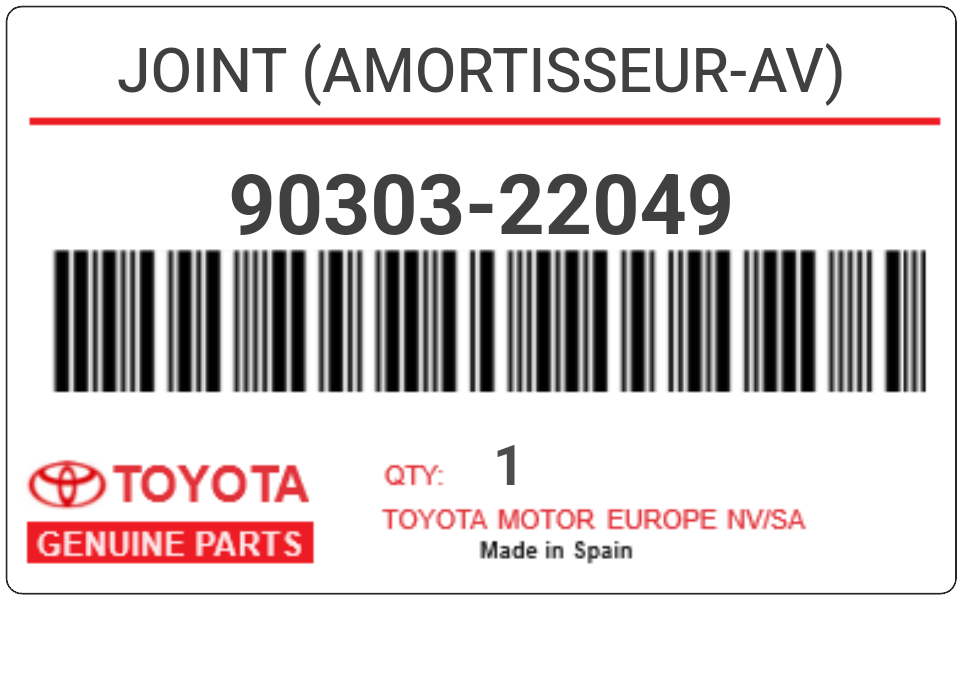 TOYOTA - 90303-22049 JOINT (amortisseur-av)