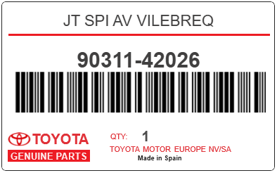 TOYOTA - 90311-42026 JT SPI AV VILEBREQ