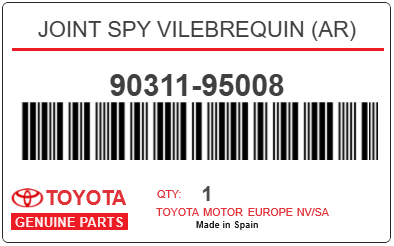 TOYOTA - 90311-95008 JOINT SPY VILEBREQUIN (ar)