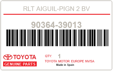 TOYOTA - 90364-39013 RLT AIGUIL-PIGN 2 BV