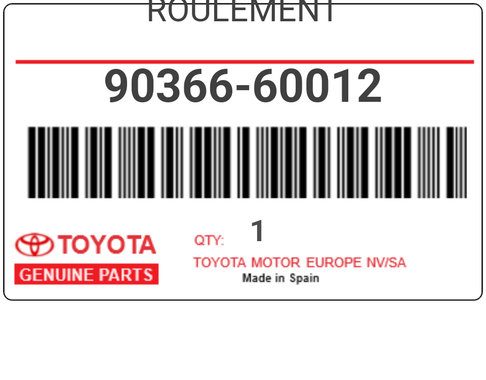 TOYOTA - 90366-60012 ROULEMENT