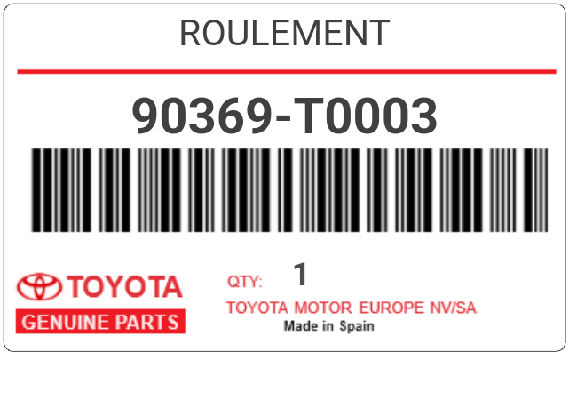 TOYOTA - 90369-T0003 ROULEMENT