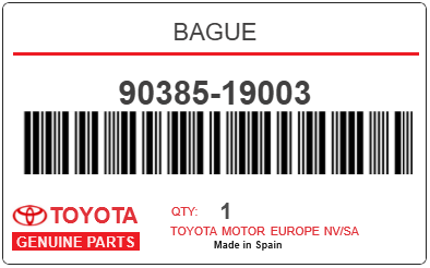 TOYOTA - 90385-19003 BAGUE
