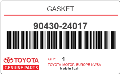 TOYOTA - 90430-24017 GASKET