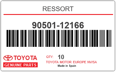 TOYOTA - 90501-12166 RESSORT