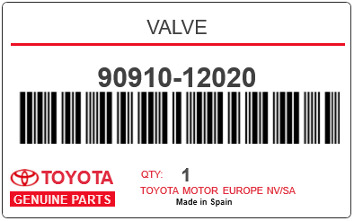 TOYOTA - 90910-12020 VALVE