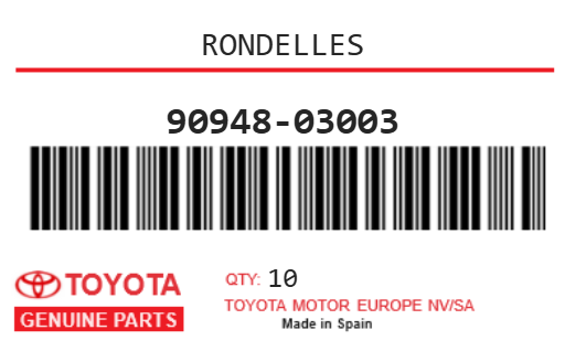 TOYOTA - 90948-03003 RONDELLES