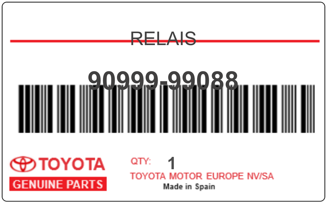 TOYOTA - 90999-99088 RELAIS