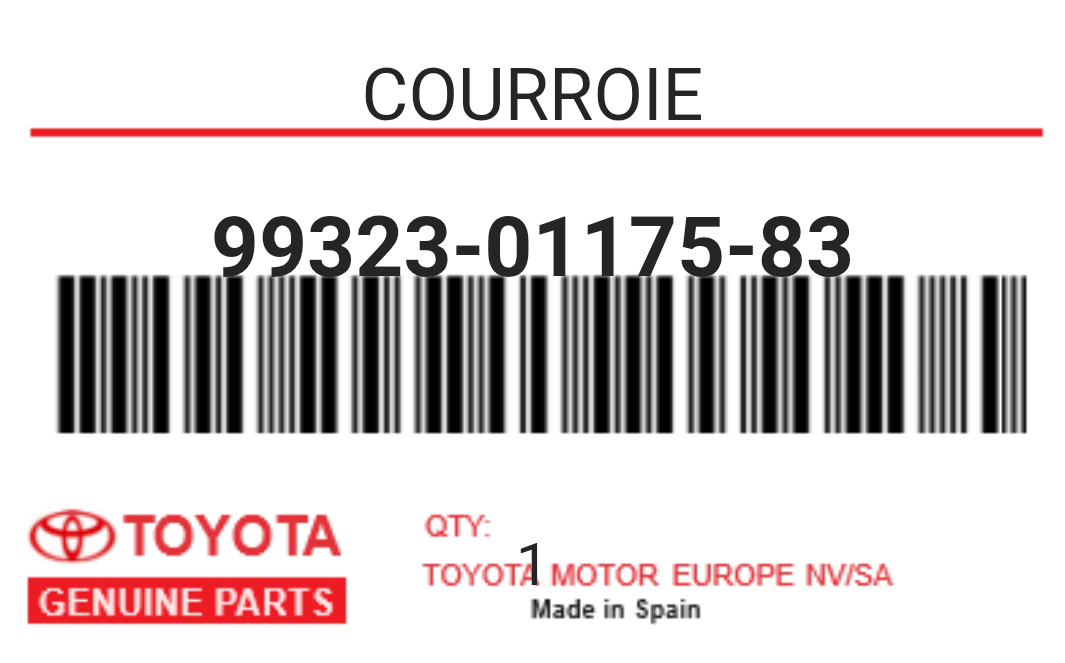 TOYOTA - 99323-01175-83 COURROIE