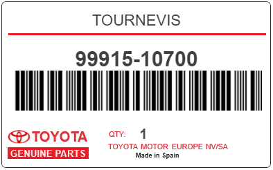 TOYOTA - 99915-10700 TOURNEVIS