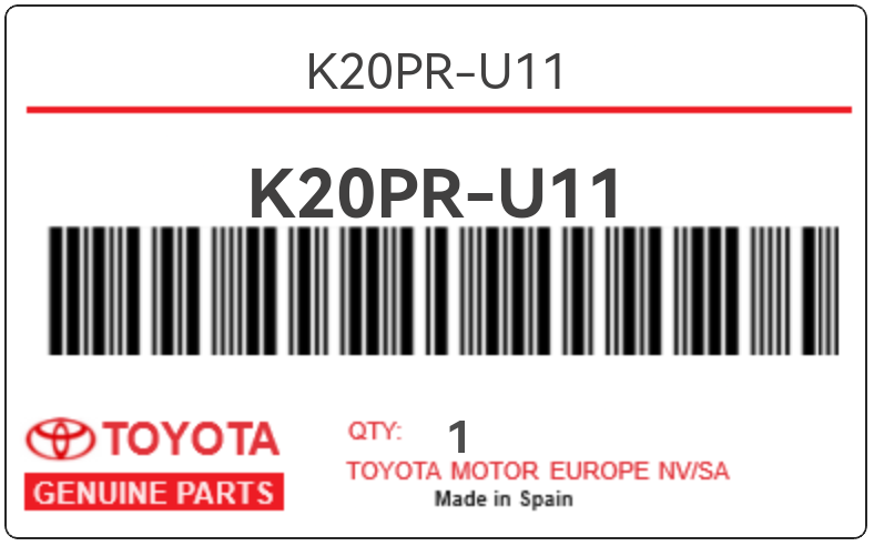 TOYOTA - K20PR-U11 K20PR-U11