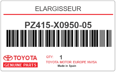TOYOTA - PZ415-X0950-05 ELARGISSEUR